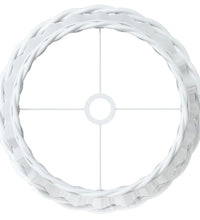 Lampenschirm Weiß Ø45x28 cm Korbweide