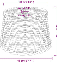 Lampenschirm Weiß Ø45x28 cm Korbweide