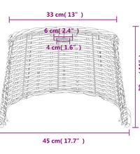 Lampenschirm Weiß Ø45x28 cm Korbweide
