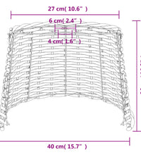 Lampenschirm Braun Ø40x26 cm Korbweide