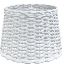 Lampenschirm Weiß Ø40x26 cm Korbweide