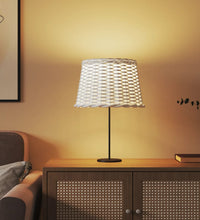 Lampenschirm Weiß Ø40x26 cm Korbweide