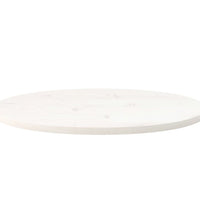 Tischplatte Weiß 70x35x2,5 cm Massivholz Kiefer Oval