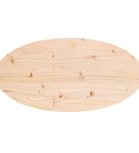 Tischplatte 80x40x2,5 cm Massivholz Kiefer Oval