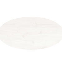 Tischplatte Weiß 80x40x2,5 cm Massivholz Kiefer Oval