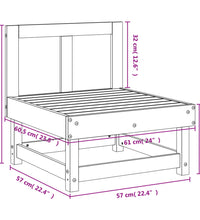 Garten-Mittelsofa Massivholz Douglasie