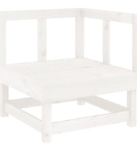 Garten-Ecksofas 2 Stk. Weiß Massivholz Kiefer