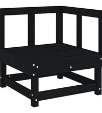 Garten-Ecksofas 2 Stk. Schwarz Massivholz Kiefer