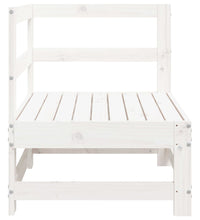 Garten-Ecksofa Weiß Massivholz Kiefer