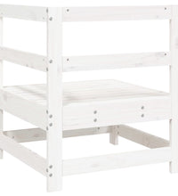 Garten-Ecksofa Weiß Massivholz Kiefer
