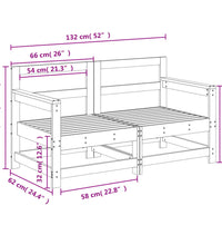 Garten-Ecksofas 2 Stk. Grau Massivholz Kiefer