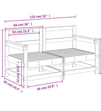 Garten-Ecksofas 2 Stk. Massivholz Douglasie