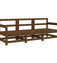 3-tlg. Garten-Lounge-Set Honigbraun Massivholz Kiefer