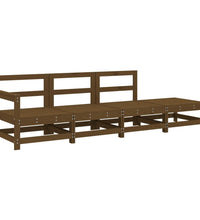 4-tlg. Garten-Lounge-Set Honigbraun Massivholz Kiefer