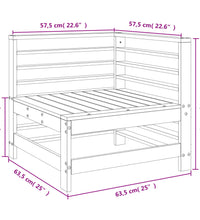 Garten-Ecksofa Honigbraun Massivholz Kiefer