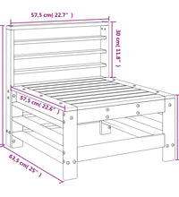 Garten-Mittelsofa Massivholz Douglasie