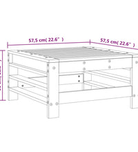 Gartenhocker Grau Massivholz Kiefer