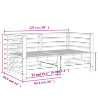 Garten-Ecksofas 2 Stk. Massivholz Kiefer