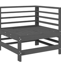 Garten-Ecksofas 2 Stk. Grau Massivholz Kiefer