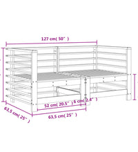 Garten-Ecksofas 2 Stk. Honigbraun Massivholz Kiefer