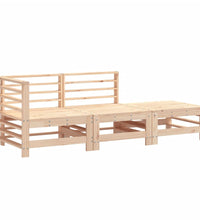 3-tlg. Garten-Lounge-Set Massivholz Kiefer