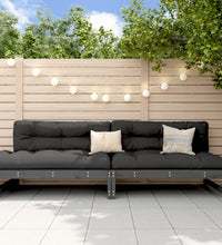 Garten-Mittelsofas 2 Stk. Grau 120x80 cm Massivholz Kiefer