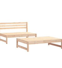 2-tlg. Garten-Lounge-Set Massivholz Kiefer