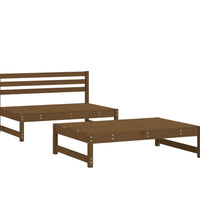 2-tlg. Garten-Lounge-Set Honigbraun Massivholz Kiefer