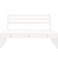 Garten-Mittelsofa Weiß 120x80 cm Massivholz Kiefer