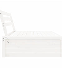 Garten-Mittelsofa Weiß 120x80 cm Massivholz Kiefer