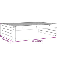 Gartenhocker 120x80 cm Massivholz Douglasie