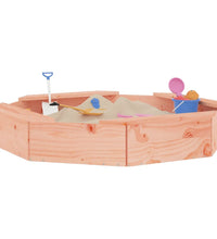 Sandkasten mit Sitzen Achteck Massivholz Douglasie