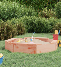 Sandkasten mit Sitzen Achteck Massivholz Douglasie