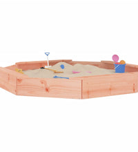 Sandkasten mit Sitzen Achteck Massivholz Douglasie