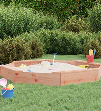 Sandkasten mit Sitzen Achteck Massivholz Douglasie