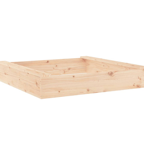 Sandkasten mit Sitzen Quadratisch Massivholz Kiefer