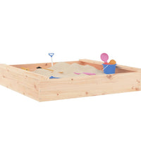Sandkasten mit Sitzen Quadratisch Massivholz Kiefer