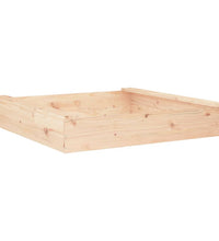 Sandkasten mit Sitzen Quadratisch Massivholz Kiefer
