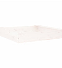 Sandkasten mit Sitzen Weiß Quadratisch Massivholz Kiefer