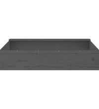 Sandkasten mit Sitzen Grau Quadratisch Massivholz Kiefer