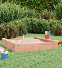 Sandkasten mit Sitzen Quadratisch Massivholz Douglasie