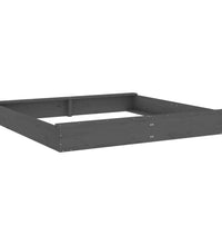 Sandkasten mit Sitzen Grau Quadratisch Massivholz Kiefer