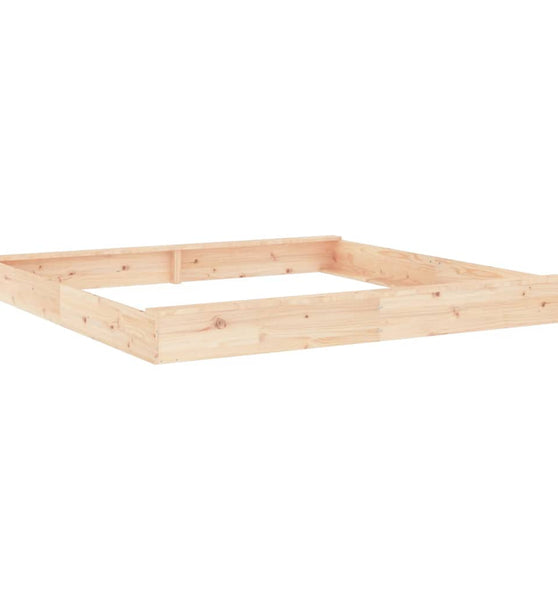 Sandkasten mit Sitzen Quadratisch Massivholz Kiefer