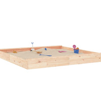 Sandkasten mit Sitzen Quadratisch Massivholz Kiefer