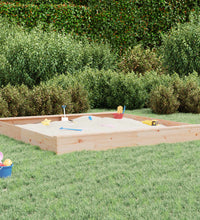 Sandkasten mit Sitzen Quadratisch Massivholz Kiefer