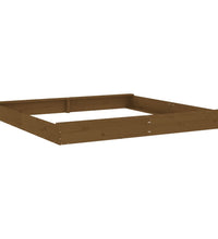 Sandkasten mit Sitzen Honigbraun Quadratisch Massivholz Kiefer