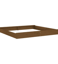 Sandkasten mit Sitzen Honigbraun Quadratisch Massivholz Kiefer