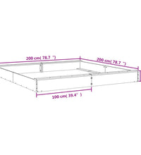 Sandkasten mit Sitzen Quadratisch Massivholz Douglasie