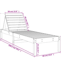 Sonnenliege 199,5x60x74 cm Massivholz Kiefer