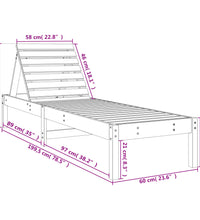 Sonnenliegen 2 Stk. 199,5x60x74 cm Massivholz Douglasie